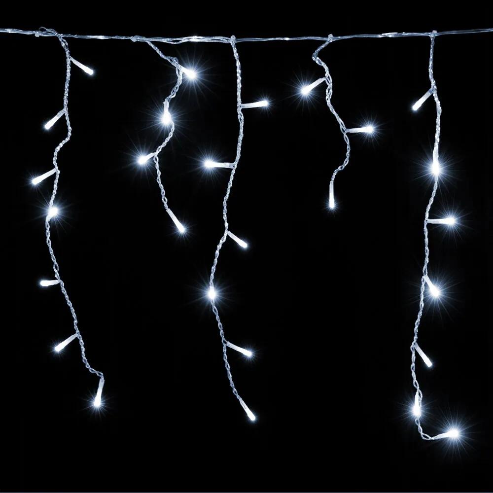 Vianočná reťaz svetelné cencúle LED, studená biela, 10m