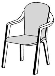 Doppler SPOT 6118 monoblok vysoký - polster na stoličku, bavlnená zmesová tkanina