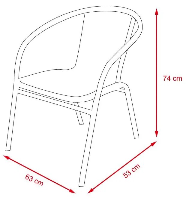 Záhradná stolička Avenberg STRAUS set 4 ks