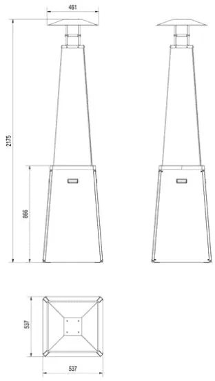 Terasový ohrievač Umbrella BS White
