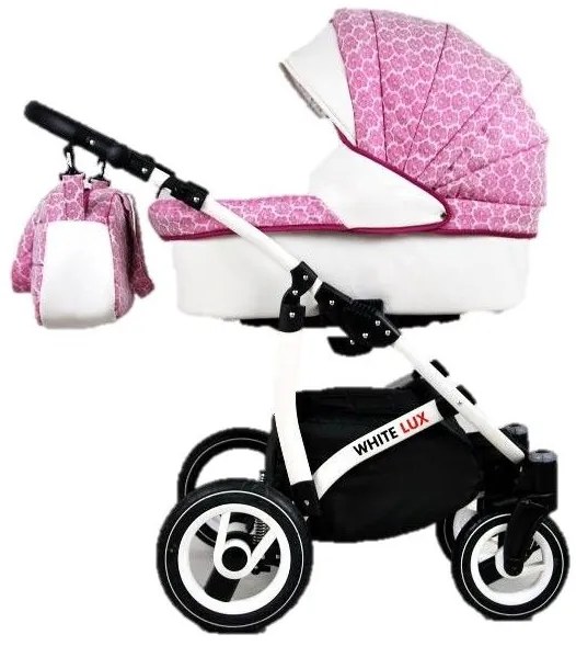 Detský kočík Rafpol White Lux - Carbon (3-kombinácia)