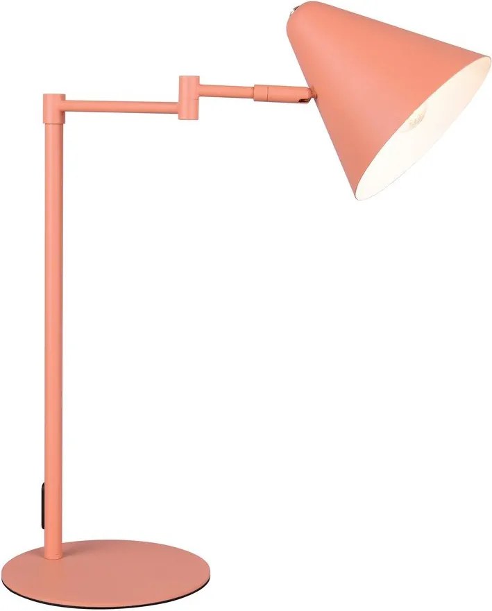 Oranžová stolová lampa s ohýbateľnou konštrukciou (výška 50,5 cm) Cosima – Trio