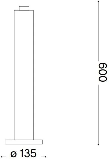 Ideal Lux - Vonkajšia lampa CLIO 1xE27/42W/230V 60 cm IP44 čierna