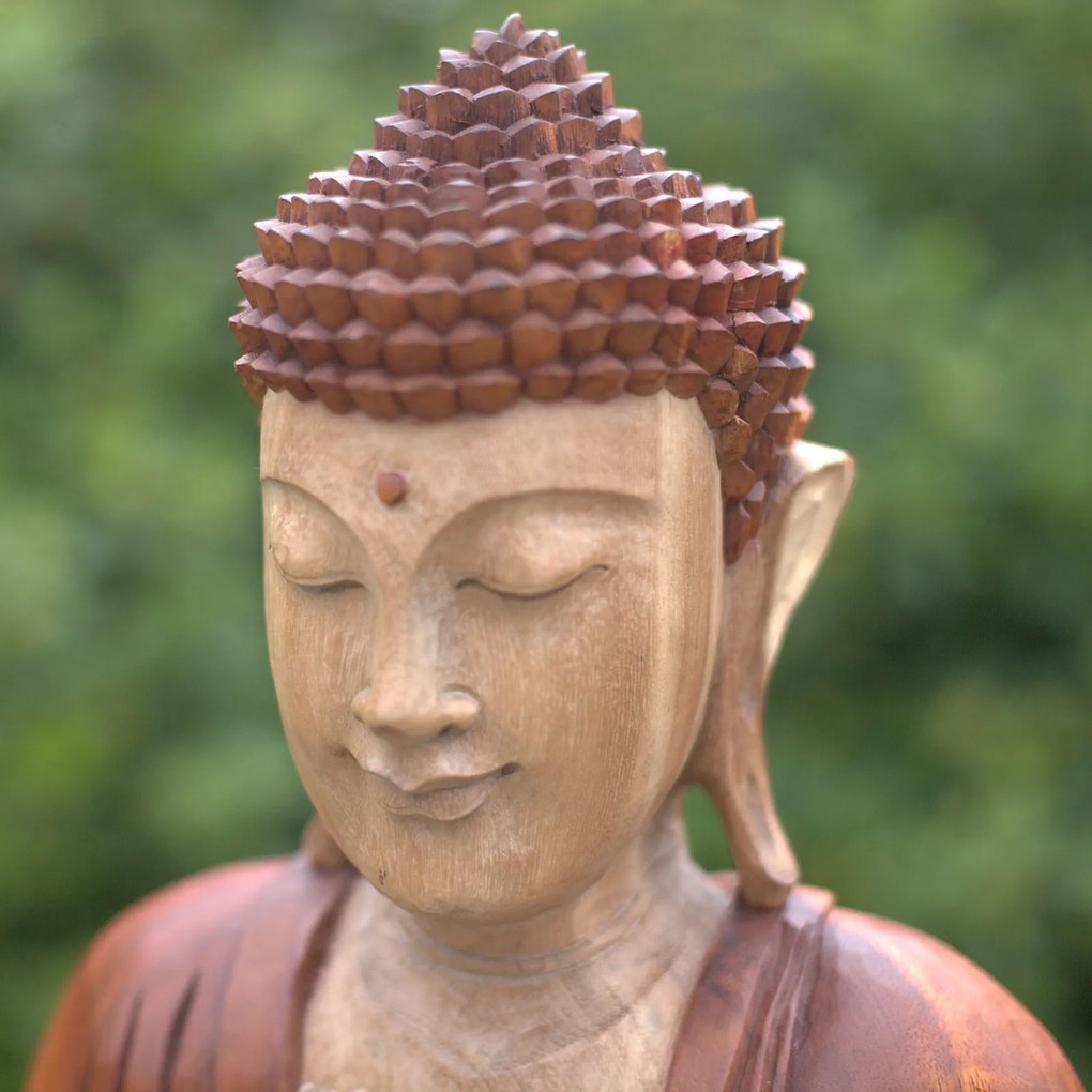 Ručne vyrezávaná socha Buddhu - Výučba prenosu 30cm
