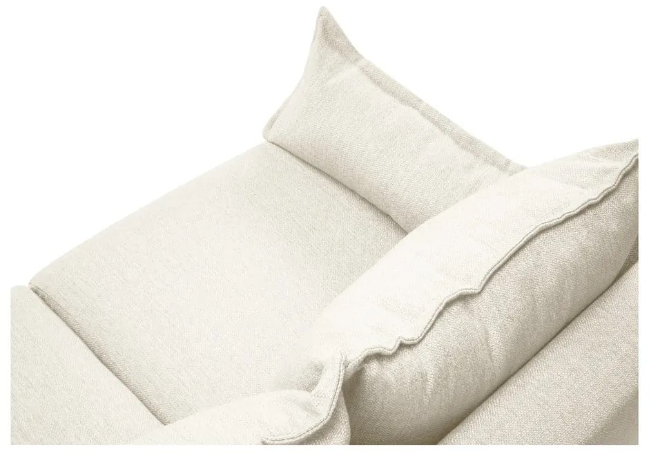 Krémovobiela rozkladacia pohovka s úložným priestorom Mazzini Sofas Freesia