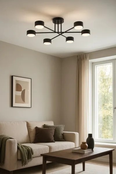 Brilagi - LED prisadený luster MONO 6xGX53/13W/230V čierny