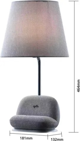 Immax 09109L - LED stmievateľná stolná lampa s bezdrôtovým nabíjaním Qi SOFA LED/6W/230V sivá