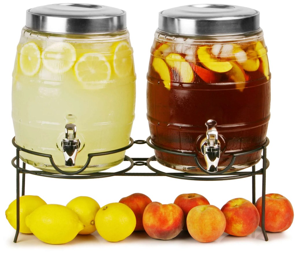 Bar@drinkstuff Dual Barel zásobník so stojanom 10L