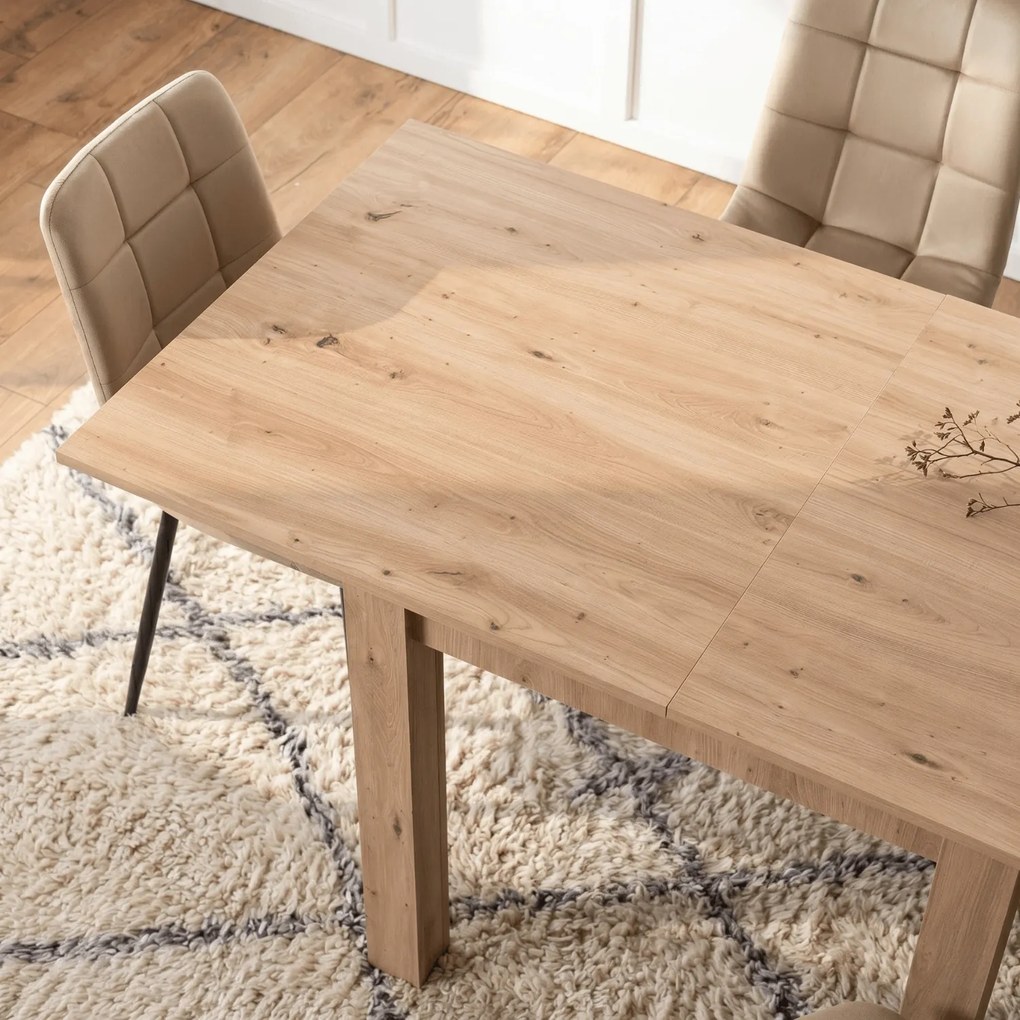 Vintino Rozkladací jedálenský stôl FELIX 80-160 cm – dub artisan