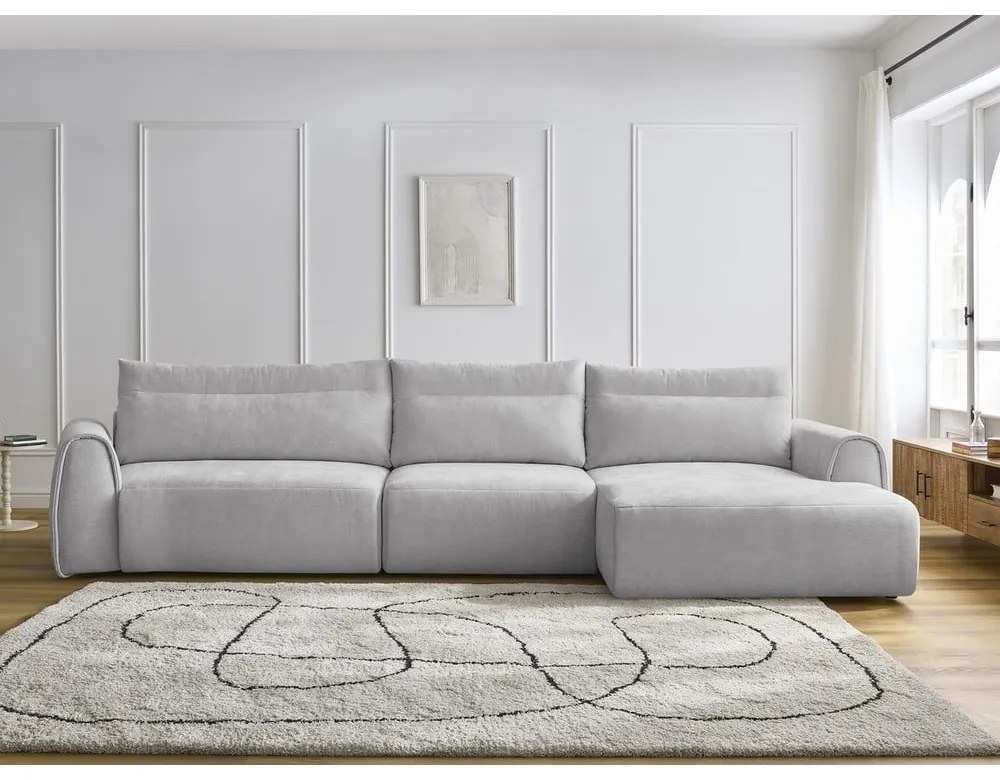 Svetlosivá rohová pohovka Aden – Bobochic Paris