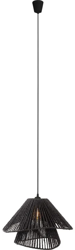 MAXLIGHT P0580 - Luster na lanku AMALFI 1xE27/15W/230V pr. 45 cm čierna