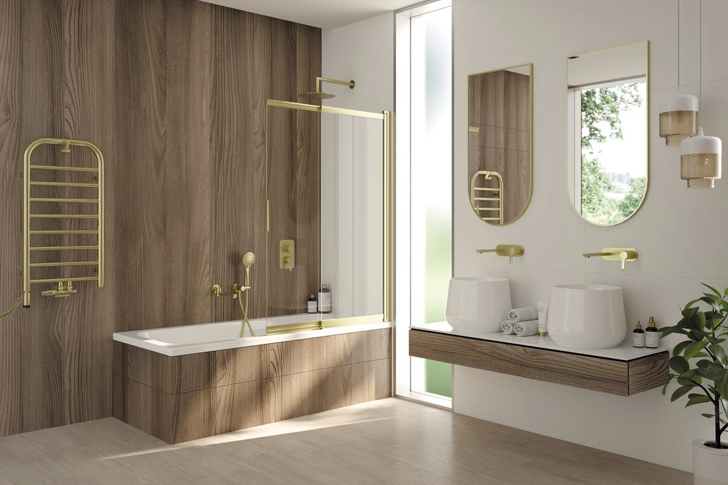Deante Silia, kúpeľňový radiátor 500x850 mm, 335W, zlatá matná, DEA-AGI_RG31