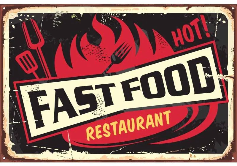 Ceduľa Fast Food - restaurant