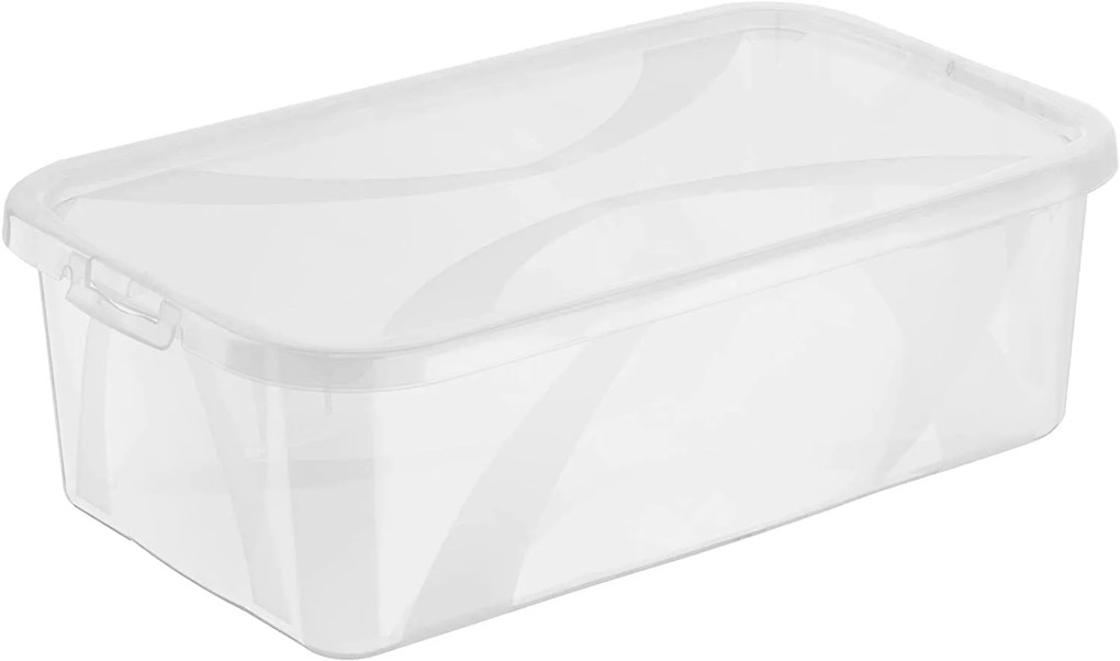 Sada 4 kusov úložných boxov, s vekom, Rotho LONA, 34x20x11 SADA (4 x 5l)