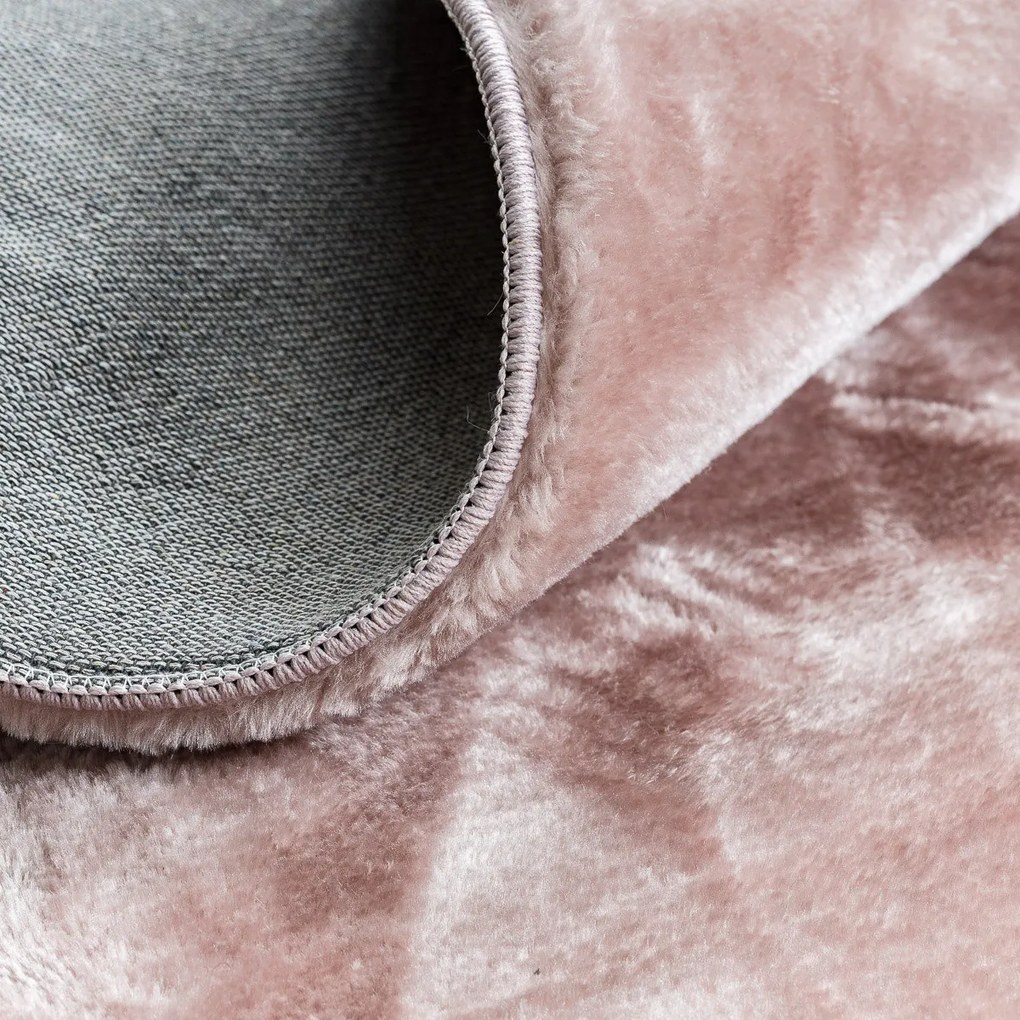 Kusový koberec Visco Rabbit Pink 8 kruh, 120x120 (priemer) kruh, ružová, detská izba, Dywany Łuszczów