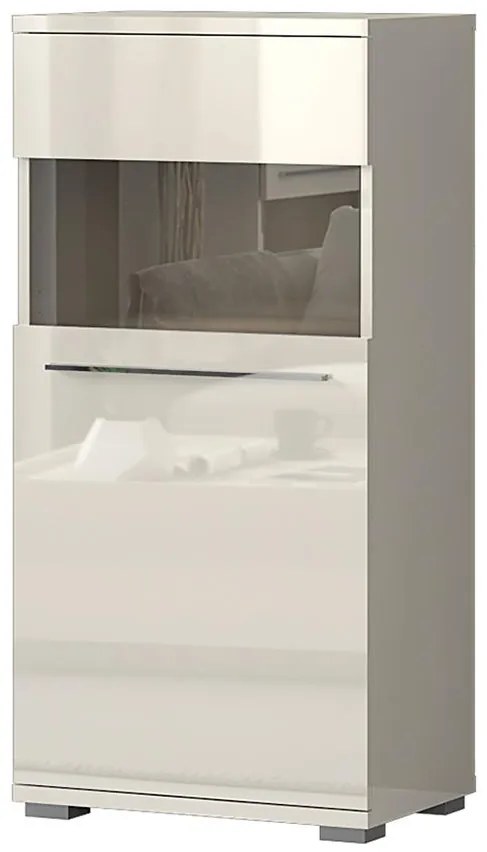 Vitrína Piano V60-1KSV/PN-71/KA/71 lakované beige
