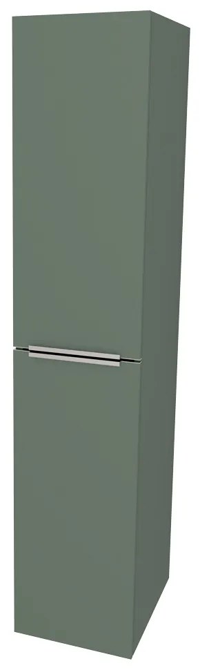 Mereo, Mereo Mailo, kúpeľňová skrinka vysoká 170 cm, chróm madlo, Multidecor, Zelená Verde, MER-CN594LPZEV1