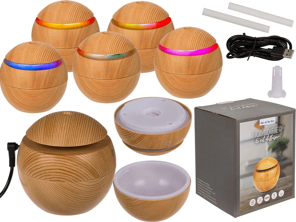 GiftyCity Mini aróma difuzér, dekor dreva