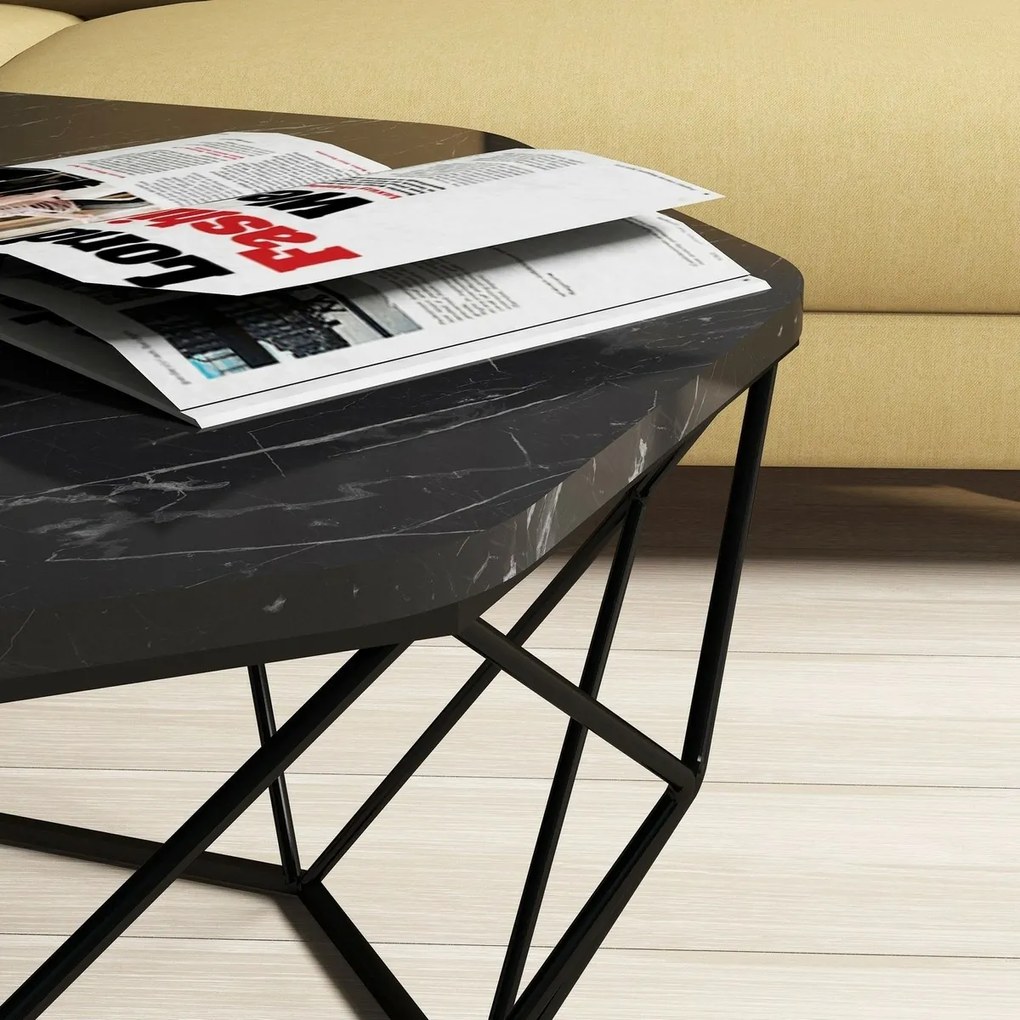 Konferenčný stolík Diamond Black Marble