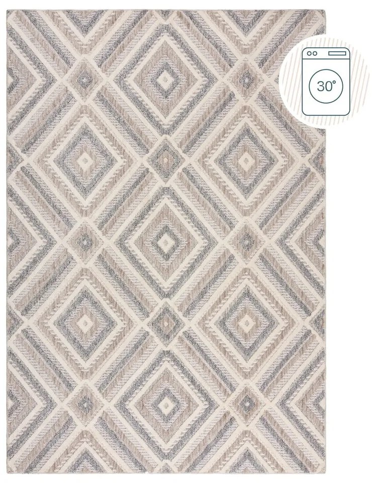 Sivobéžový prateľný koberec 155x230 cm Beckett – Flair Rugs