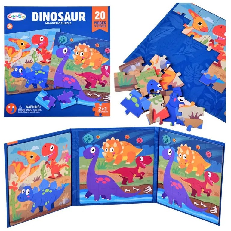 ZA4268 Detská kniha - Magnetické puzzle - Dinopark