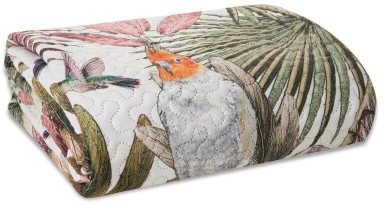 Dekorstudio Prehoz na posteľ PARROT s potlačou exotických rastlín Rozmer prehozu (šírka x dĺžka): 170x210cm