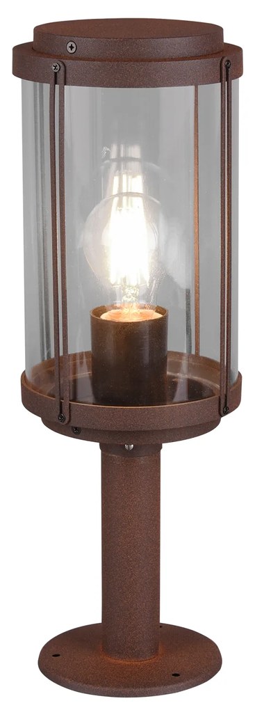 TANARO nízka | Retro stojaca vonkajšia lampa v tvare lampáša IP44 Farba: Hrdza