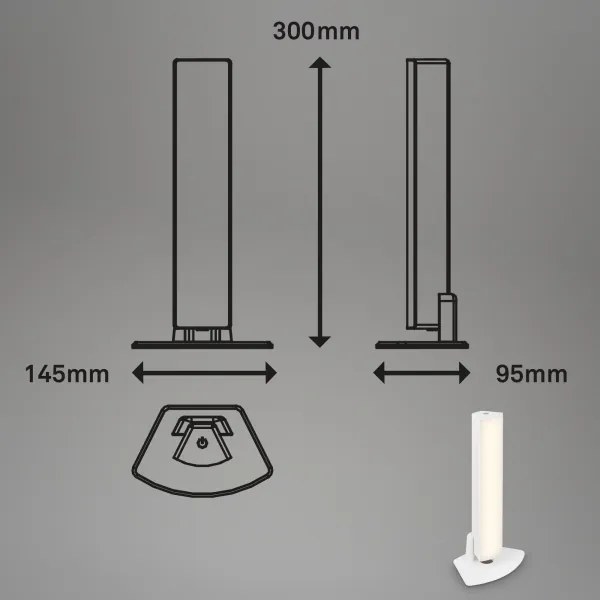 Briloner 7474-016 - LED nabíjacia vonkajšia stolná lampa LED/7W/5V/3000K biela