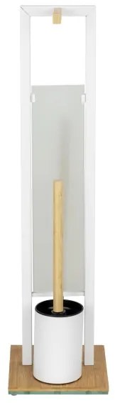 WENKO 26214100 - WC sada RIVALTA 18x70 cm hnedá/biela