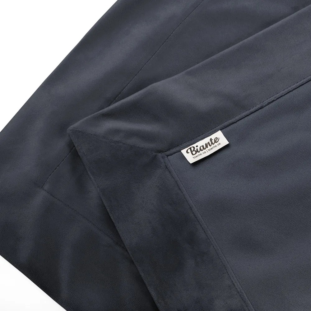 Biante Zamatový prehoz/behúň na posteľ Velvet Prémium SVP-004 Antracitovo sivý 50x260 cm