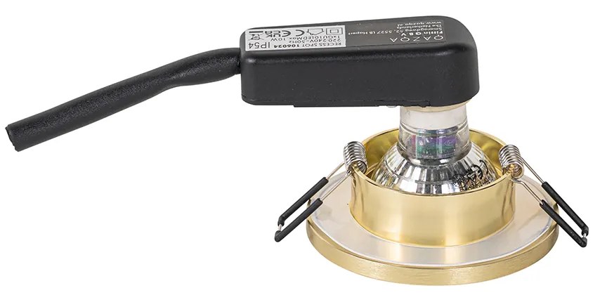 Moderné zapustené bodové svetlo zlaté IP54 - Shed Honey