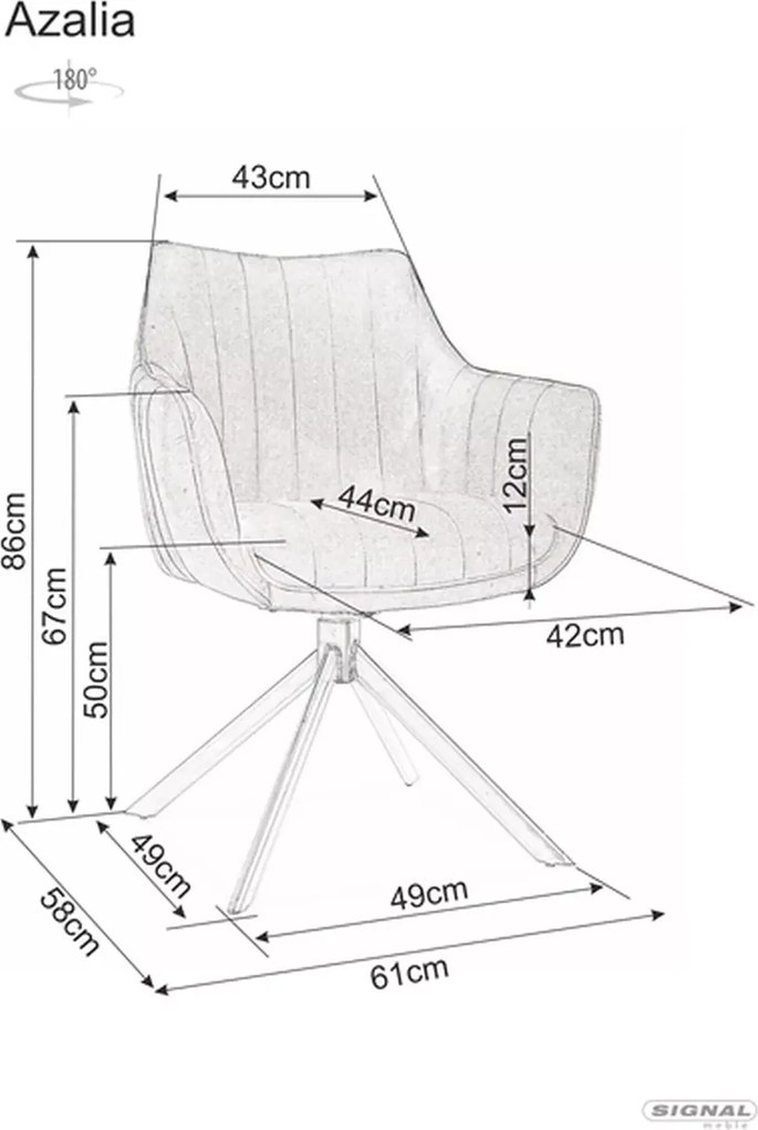 SI Stolička Azalia Brego tmavo šedá