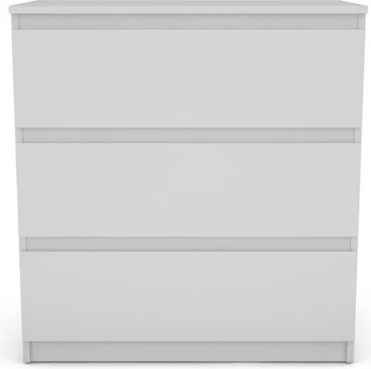 Zásuvková komoda Carlos 753S, biela, výška 80 cm