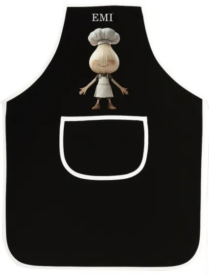 Kuchynská zástera Garlico EMI, čierna