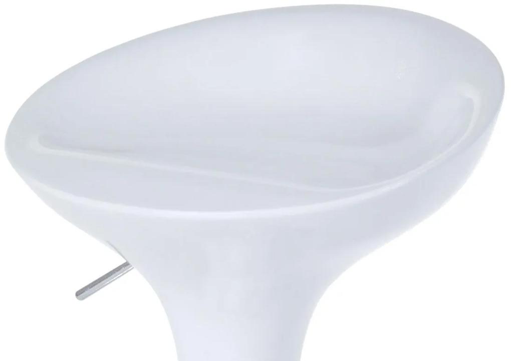 Autronic -  Barová stolička AUB-9002 WT, plast biely/chróm