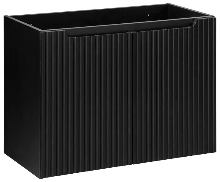 Závesná skrinka Nova Black I s doskou a umývadlom 80 cm čierna/biela