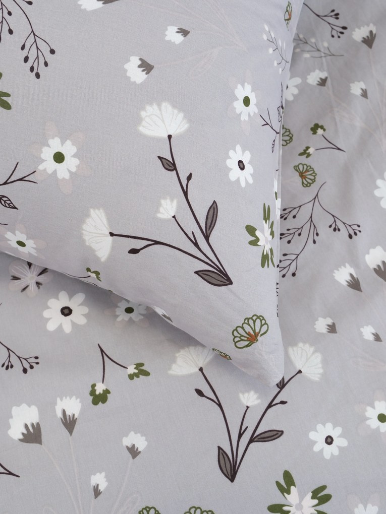 Francúzske bavlnené obliečky Renforcé - Vanessa šedá