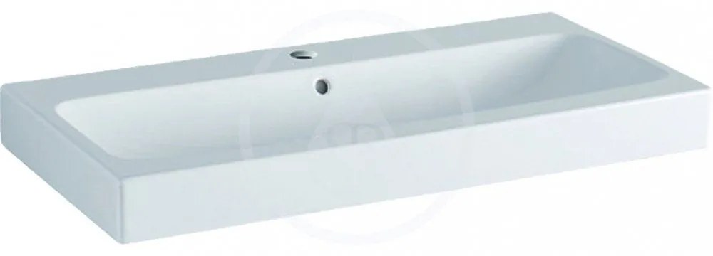 GEBERIT iCon závesné umývadlo s otvorom, s prepadom, 600 x 485 mm, biela, s povrchovou úpravou KeraTect, 124060600