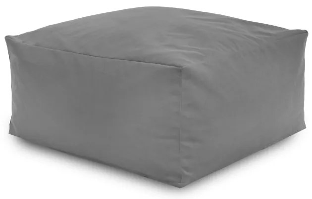 Plyšová taburetka kocka oceľová