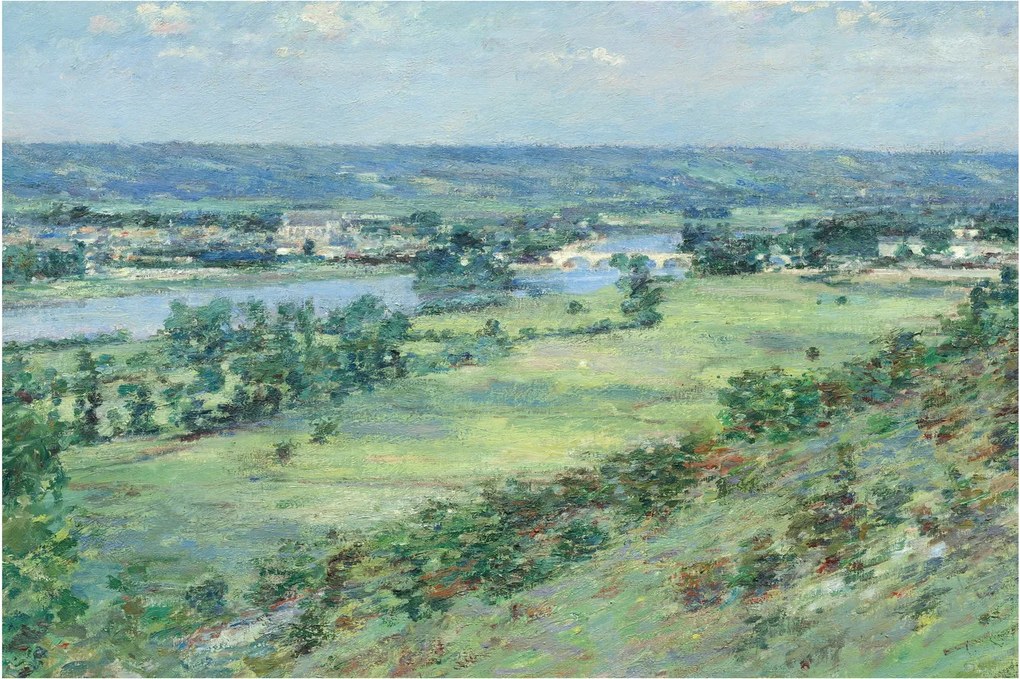 Obraz - Theodore Robinson, The Valley of the Seine, From the Hills of Giverny, reprodukcia (90x60 cm)