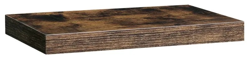 Polička nástěnná 40 cm, MDF, dekor staré dřevo, baleno v ochranné fólii