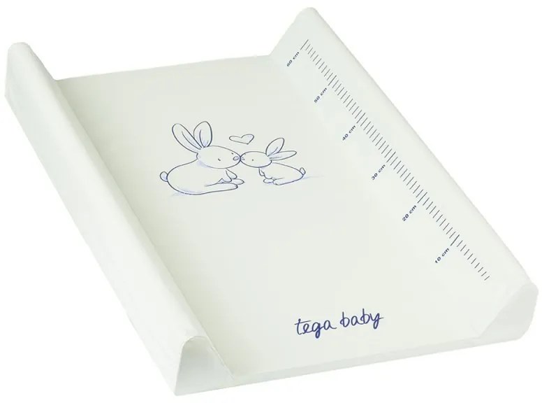 Tega Baby, Prebaľovacia podložka s mierkou rastu - zajačiky - svetlomodrá