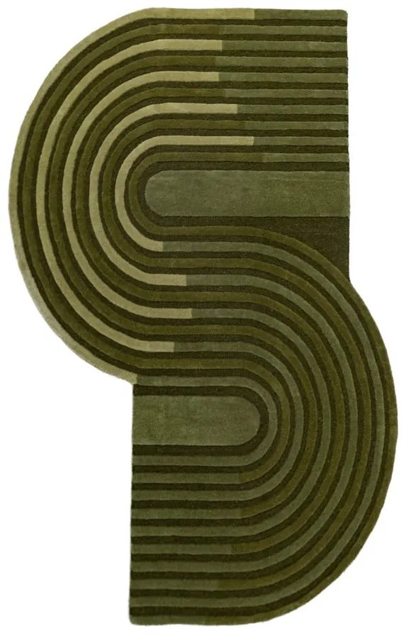 Zelený ručne tkaný vlnený koberec 150x240 cm Conway Retro – Flair Rugs