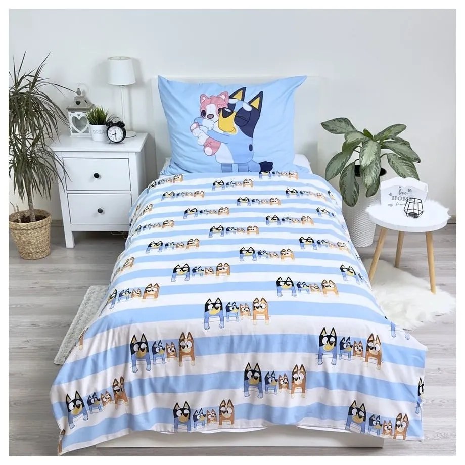 Bavlnené detské obliečky na jednolôžko 140x200 cm Bluey – Jerry Fabrics