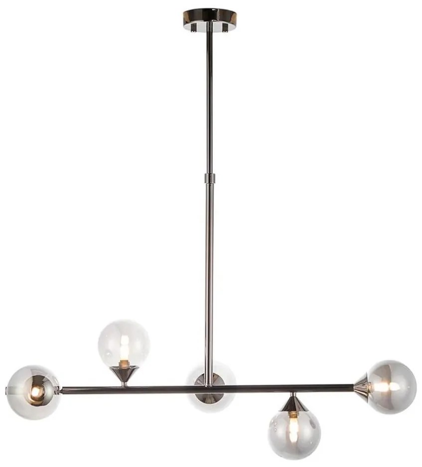 Endon 101348 - Luster na tyči OTIS 5xG9/3W/230V čierny chróm/dymová čierna