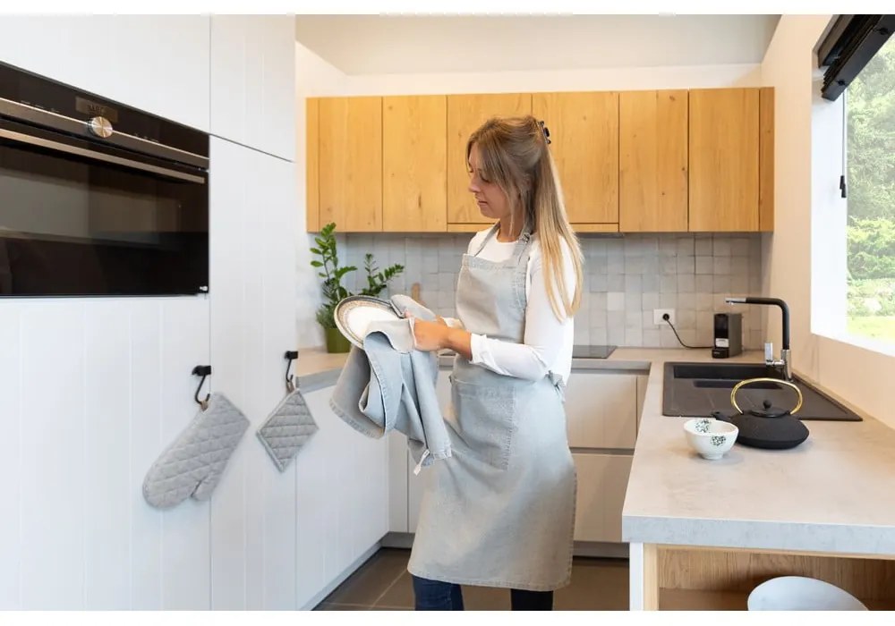 Sivá bavlnená kuchynská chňapka Tiseco Home Studio, 20 x 20 cm