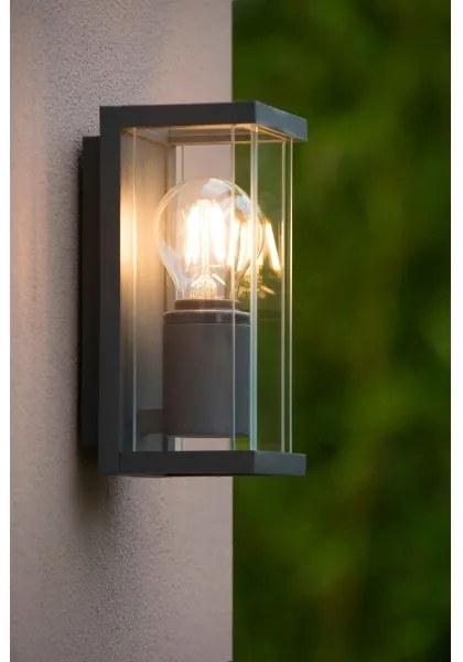 Lucide 27885/01/30 - Vonkajšie nástenné svietidlo CLAIRE 1xE27/15W/230V IP54 čierna