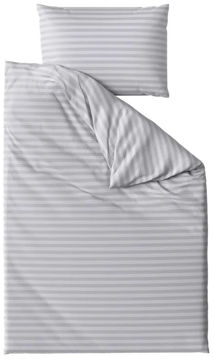 Hotelové obliečky z mikrovlákna JASMINE svetlo sivé - prúžok 2 cm, hotelové vrecko Rozmer obliečky: 2 ks 70 x 90 cm | 200 x 220 cm