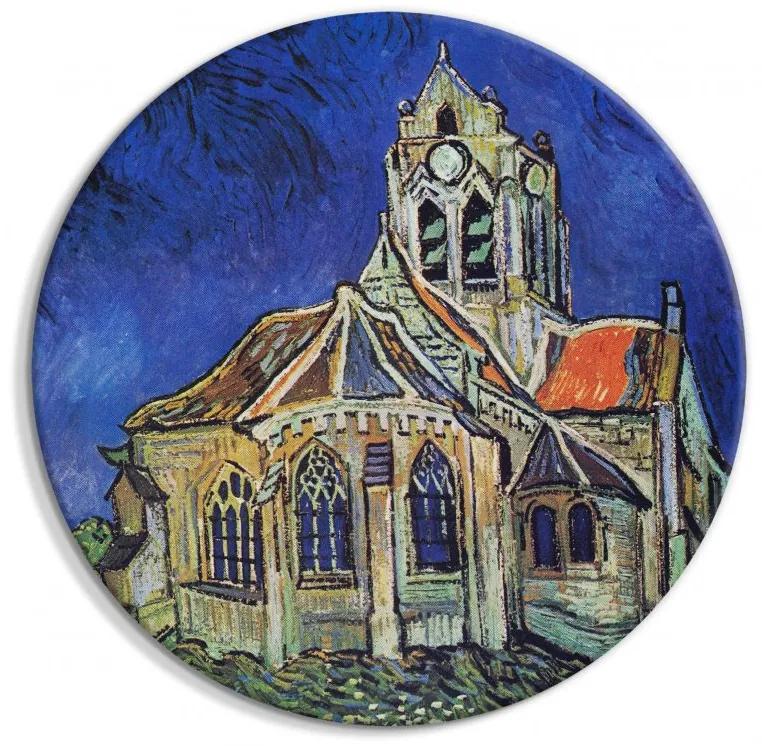 Artgeist Okrúhlý obraz - The Church at Auvers (Vincent van Gogh) Veľkosť: 40x40