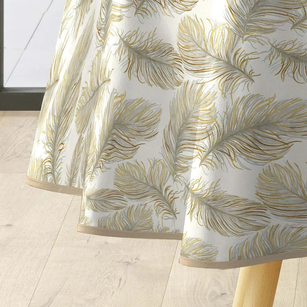 Umývateľný obrus ø 160 cm Plumina – douceur d'intérieur